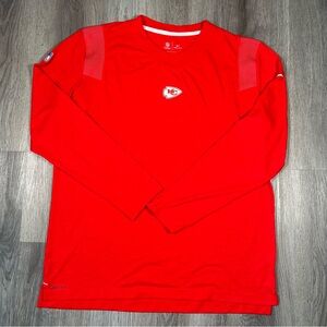 Nike NFL Kansas City Chiefs Dri-Fit Long Sleeve T-Shirt Men’s XL On Field Red